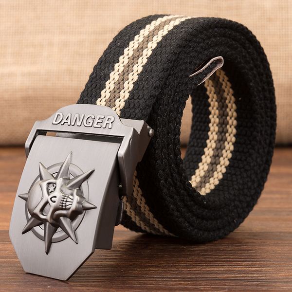 men canvas belt skull alloy buckle tactical belt army 3.8 cm wide waistband jeans waist 100-140cm, Black;brown
men canvas belt skull alloy buckle tactical belt army 3.8 cm wide waistband jeans waist 100-140cm, Black;brown