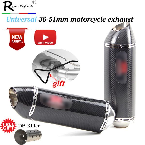 universal motorcycle exhaust pipe escape for cbr500r ninja 400 r3 f800gs modified moto carbon fiber muffler with db killer
universal motorcycle exhaust pipe escape for cbr500r ninja 400 r3 f800gs modified moto carbon fiber muffler with db killer