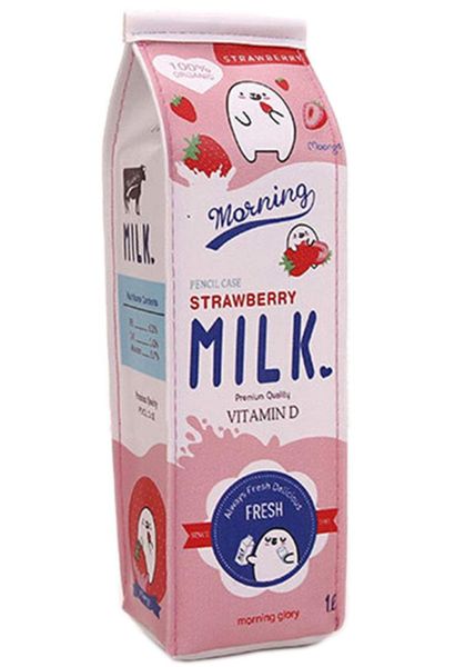 pencil case large capacity cute milk carton pencil cases box cosmetic bag with zipper
pencil case large capacity cute milk carton pencil cases box cosmetic bag with zipper