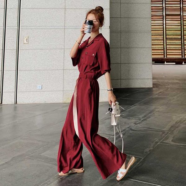 women summer short sleeve one piece wide leg pants bandage jumpsuit office lady loose elegant casual korean romper overalls, Black;white
women summer short sleeve one piece wide leg pants bandage jumpsuit office lady loose elegant casual korean romper overalls, Black;white