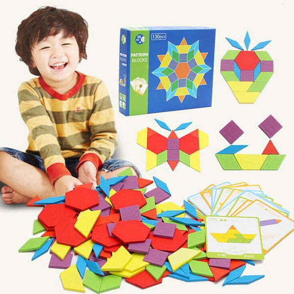 130 pcs wooden geometric shape pattern blocks puzzle box toys challenge iq kids creativechildren baby play supplies
130 pcs wooden geometric shape pattern blocks puzzle box toys challenge iq kids creativechildren baby play supplies