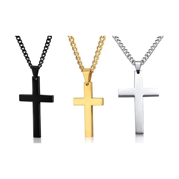 christian jesus single titanium cross necklace stainless steel gold silver black prayer choker cross pendants men jewelry
christian jesus single titanium cross necklace stainless steel gold silver black prayer choker cross pendants men jewelry