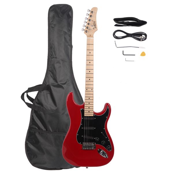 glarry gst stylish electric guitar kit with black pickguard power cord guitar bag shoulder strap and plectrum etc high quality
glarry gst stylish electric guitar kit with black pickguard power cord guitar bag shoulder strap and plectrum etc high quality