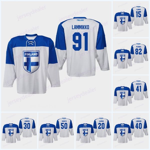 91 Juho Lammikko Finland 2019 IIHF World Championship National Team Jerseys Henri Jokiharju Jere Sallinen Juho Lammikko Kiviranta Tyrvainen