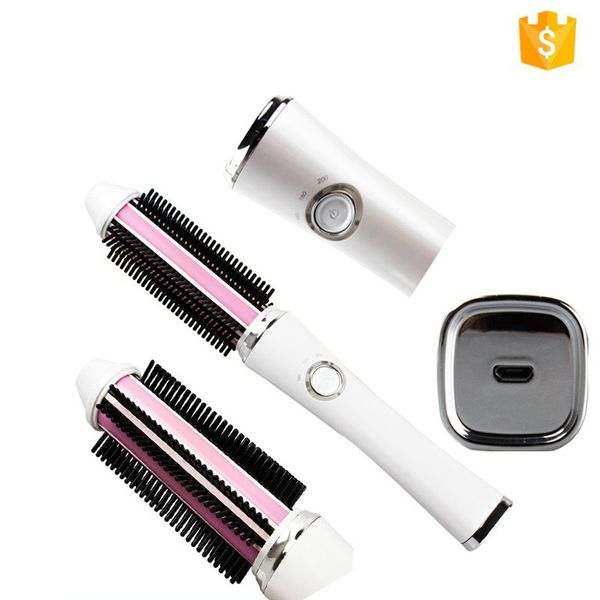 2 in 1 battery electrical curling iron usb wireless mini hair curler for travel straightening hair comb ng, Black
2 in 1 battery electrical curling iron usb wireless mini hair curler for travel straightening hair comb ng, Black