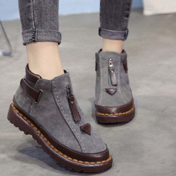 autumn women ankle boots slip on platform hook & loop zipper sewing female shoes fashion flats non-slip casual footwear, Black
autumn women ankle boots slip on platform hook & loop zipper sewing female shoes fashion flats non-slip casual footwear, Black