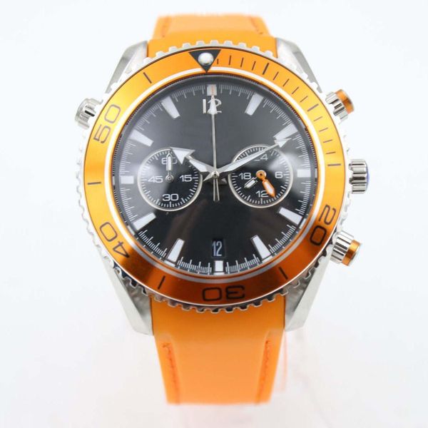 men's quality watch 45.5mm black large size dial sea series quartz movement sapphire glass original folding buckle multifunction timing, Slivery;brown
men's quality watch 45.5mm black large size dial sea series quartz movement sapphire glass original folding buckle multifunction timing, Slivery;brown