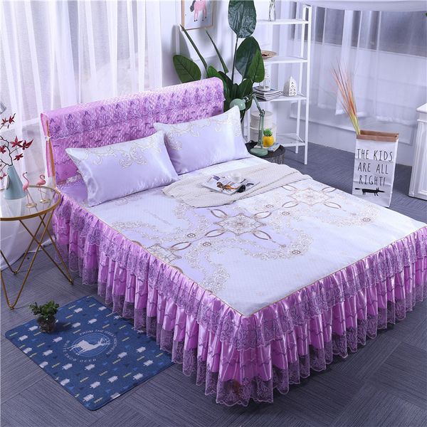 1 / 3pcs ice silk bed skirt multi-functional bed sheet cover printing lace home decoration
1 / 3pcs ice silk bed skirt multi-functional bed sheet cover printing lace home decoration