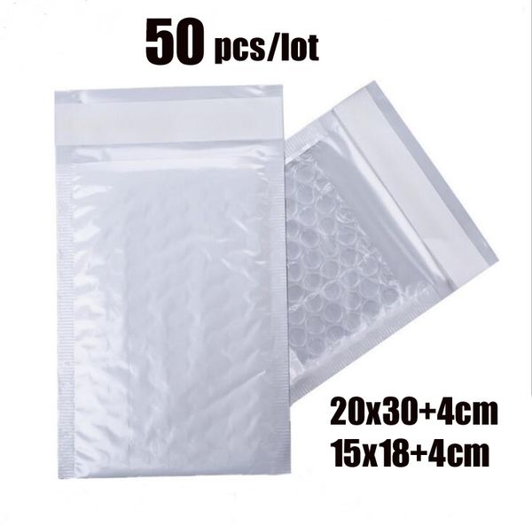 gift wrap 50 pcs/lot 15x18+4cm/20x30+4cm self sealing padded mailing bag usable space poly bubble mailer envelopes packaging bags
gift wrap 50 pcs/lot 15x18+4cm/20x30+4cm self sealing padded mailing bag usable space poly bubble mailer envelopes packaging bags