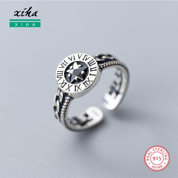 antique thai silver 925 sterling cuban chain link open adjustable rings for women black zircon star roman numbers clock jewelry, Golden;silver
antique thai silver 925 sterling cuban chain link open adjustable rings for women black zircon star roman numbers clock jewelry, Golden;silver