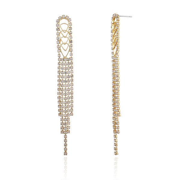 wholesale-european and american bride jewelry claw chain geometric earrings long tassels earrings, Golden
wholesale-european and american bride jewelry claw chain geometric earrings long tassels earrings, Golden