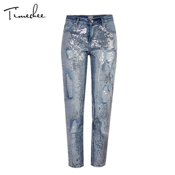 women jeans timechee casual bling sequined hole bleached ripped high waist plus size straight pants fashion jeans for women, Blue
women jeans timechee casual bling sequined hole bleached ripped high waist plus size straight pants fashion jeans for women, Blue