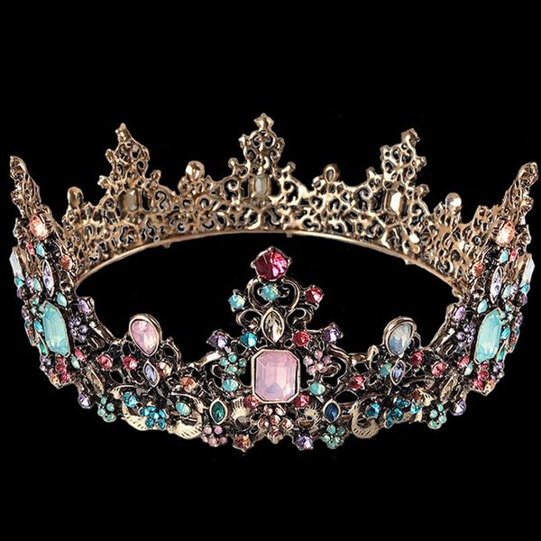diezi new baroque vintage multicolor crystal black tiara crown bridal crown for women party hair jewelry accessories headband, White;golden
diezi new baroque vintage multicolor crystal black tiara crown bridal crown for women party hair jewelry accessories headband, White;golden