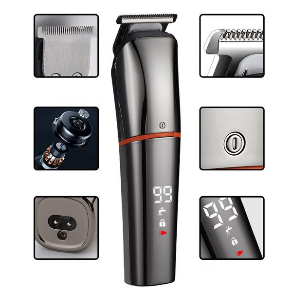 6-in-1 multi-function lcd electric hair clipper set, usb rechargeable hair clipper, waterproof shaver, men's epilator
6-in-1 multi-function lcd electric hair clipper set, usb rechargeable hair clipper, waterproof shaver, men's epilator