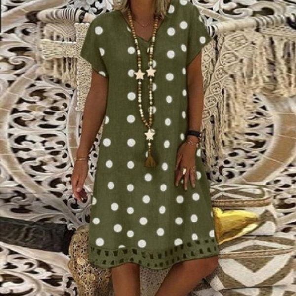 casual dresses women dress elegant dot fashion summer loose polka print colorblock short sleeves v-neck vestidos, Black;gray
casual dresses women dress elegant dot fashion summer loose polka print colorblock short sleeves v-neck vestidos, Black;gray