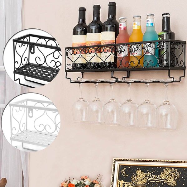1pcs white/black wall mounted wine rack bottle champagne glass bar accessory kitchen bar practical wine holder home decoration other bar pro
1pcs white/black wall mounted wine rack bottle champagne glass bar accessory kitchen bar practical wine holder home decoration other bar pro