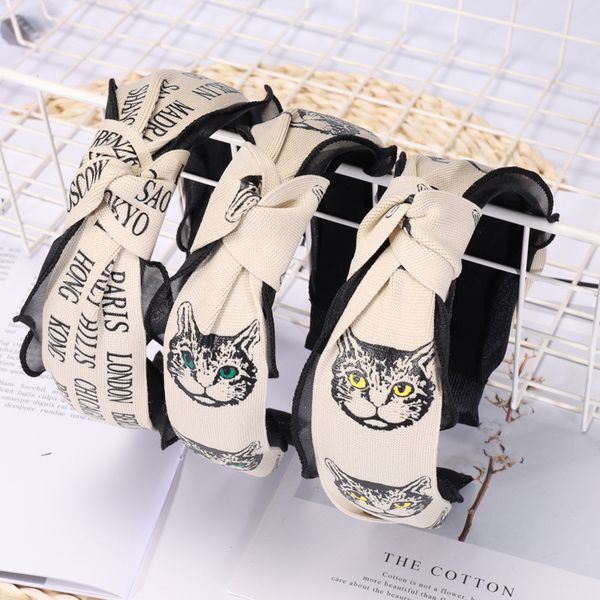 vintage knot headbands for women - persian cat cloth hair hoop wide edge printing hair hoop headband female hair ornaments, Silver
vintage knot headbands for women - persian cat cloth hair hoop wide edge printing hair hoop headband female hair ornaments, Silver
