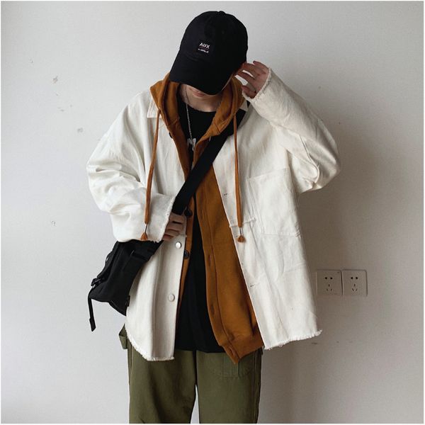 2019 spring and autumn new washed short tooling men's trend bf korean version loose ulzzang jacket black white / army green m-xl, Black;brown
2019 spring and autumn new washed short tooling men's trend bf korean version loose ulzzang jacket black white / army green m-xl, Black;brown
