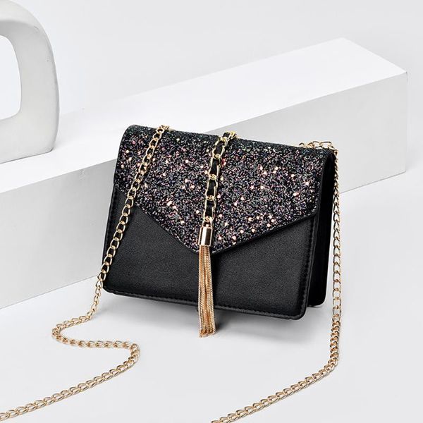 new designed sequins crossbody bags for women pu leather metal chains female shoulder bag travel shopping girl's handbag
new designed sequins crossbody bags for women pu leather metal chains female shoulder bag travel shopping girl's handbag