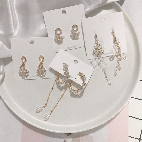 mengjiqiao new korean elegant cute shell flower drop earrings for women shiny crystal long tassel brincos pendientes jewelry, Silver
mengjiqiao new korean elegant cute shell flower drop earrings for women shiny crystal long tassel brincos pendientes jewelry, Silver