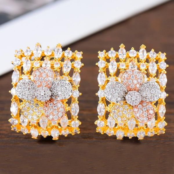 godki 24mm flower cubic zircon cz hoop earrings for women wedding dubai trendy earrings boucle d'oreille femme 2019, Golden
godki 24mm flower cubic zircon cz hoop earrings for women wedding dubai trendy earrings boucle d'oreille femme 2019, Golden