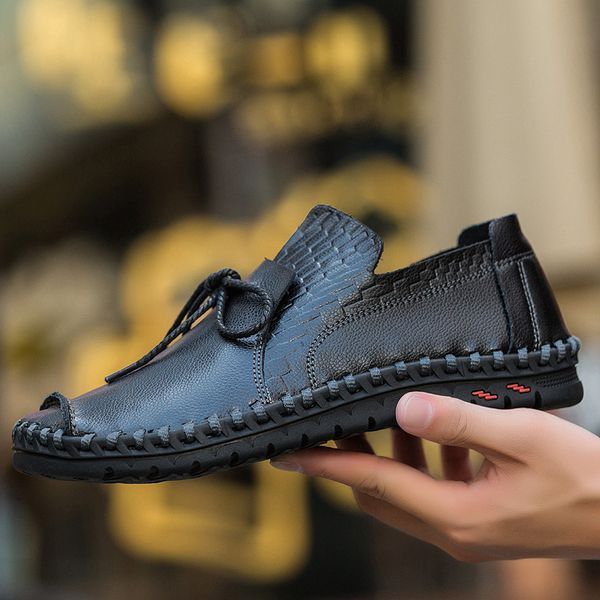 men genuine leather casual shoes loafers men shoes quality comfort soft flats moccasins big size 38~47, Black
men genuine leather casual shoes loafers men shoes quality comfort soft flats moccasins big size 38~47, Black