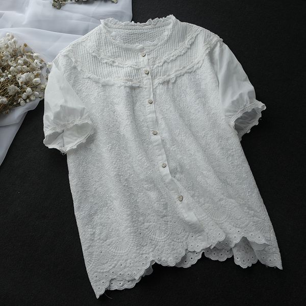 lamtrip lolita full embroidery pleated ruffles single breasted cardigan short sleeve shirt 2020 mori girl vintage, White
lamtrip lolita full embroidery pleated ruffles single breasted cardigan short sleeve shirt 2020 mori girl vintage, White