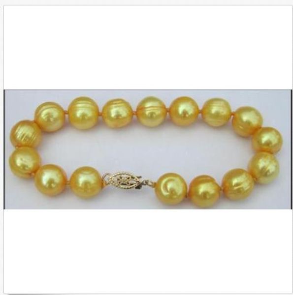 huge elegant 11-12mm natural south sea gold pearl bracelet 7.5-8"14k gold, Black
huge elegant 11-12mm natural south sea gold pearl bracelet 7.5-8"14k gold, Black
