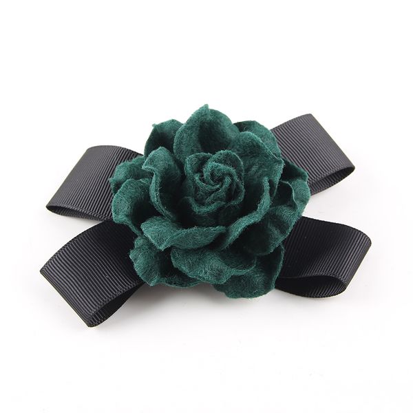 fashion classic women faux wool fabric rose handmade flower black ribbon bow brooch lapel pin costume jewelry accessory gifts, Gray
fashion classic women faux wool fabric rose handmade flower black ribbon bow brooch lapel pin costume jewelry accessory gifts, Gray