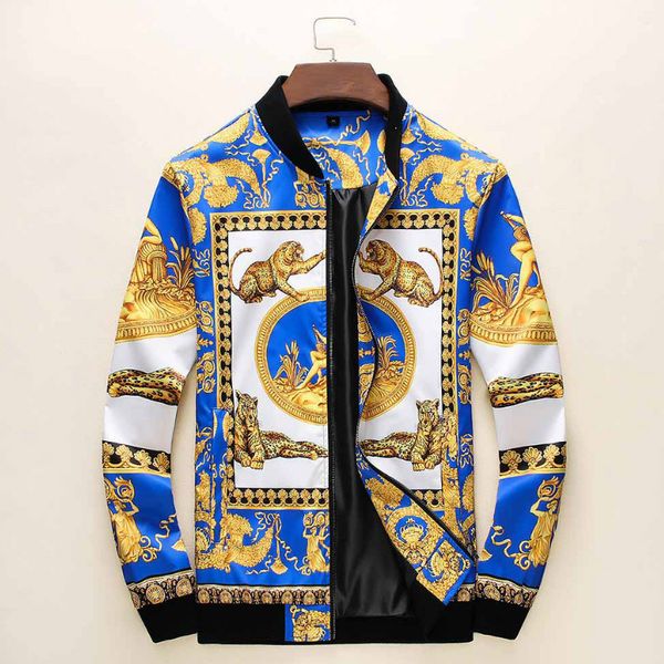 men designer casual jackets 2019 autumn brand printed fashion outerwear men luxury coat with zipper men long sleeve clothing, Black;brown
men designer casual jackets 2019 autumn brand printed fashion outerwear men luxury coat with zipper men long sleeve clothing, Black;brown