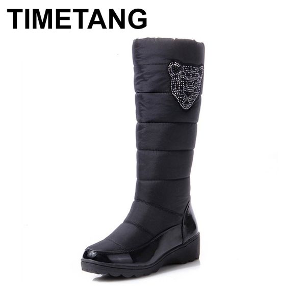 timetang 2018 cotton fashion waterproof snow boots women's knee high boots flat winter platform fur shoes women plus size, Black
timetang 2018 cotton fashion waterproof snow boots women's knee high boots flat winter platform fur shoes women plus size, Black