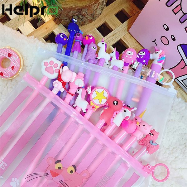 helpro 10pc/set cartoon gel pens set kawaii stationery gift set student school supplies office stationery writing tools
helpro 10pc/set cartoon gel pens set kawaii stationery gift set student school supplies office stationery writing tools