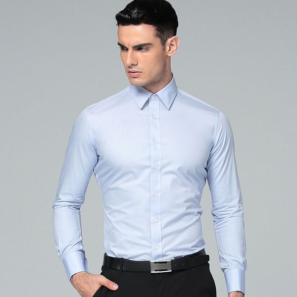 2019 new men dress shirts french cufflink cotton blend long sleeve solid color mens regular fit business shirt, White;black
2019 new men dress shirts french cufflink cotton blend long sleeve solid color mens regular fit business shirt, White;black