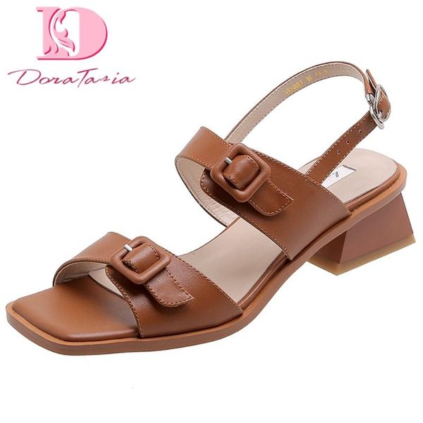 doratasia 2020 dorpship fashion skin cow genuine leather chunky heels leisure summer women's shoes sandals, Black
doratasia 2020 dorpship fashion skin cow genuine leather chunky heels leisure summer women's shoes sandals, Black