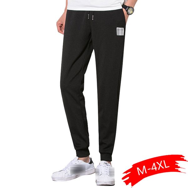 

men's casual pants korean beam harem pants 2019 new autumn micro-elastic loose feet sports leg trouser, Black