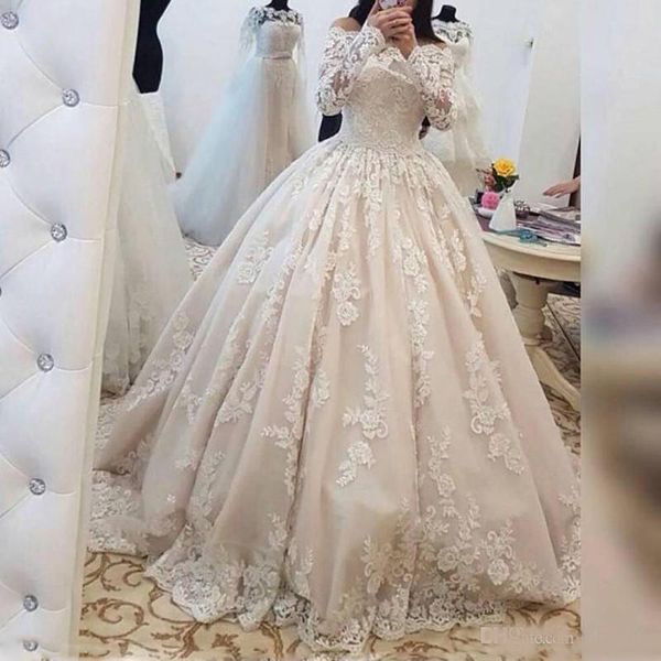 lace long sleeves wedding dresses 2020 off the shoulder a line bridal gowns sweep train lace appliques wedding dress vestidos, White
lace long sleeves wedding dresses 2020 off the shoulder a line bridal gowns sweep train lace appliques wedding dress vestidos, White