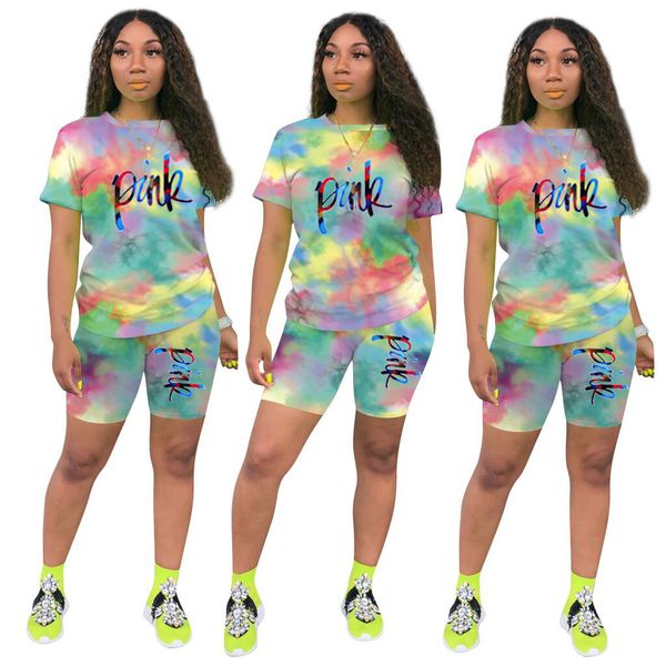 fahion casual women's dye tie design 2 piece outfits pink letter print t-shirt & shorts set tracksuits, White
fahion casual women's dye tie design 2 piece outfits pink letter print t-shirt & shorts set tracksuits, White