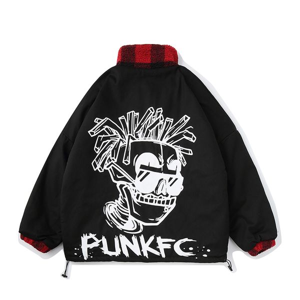 double wear stand collar thick winter jackets and coats men parka loose windbreaker couple coat streetwear hip hop bomber jacket, Black
double wear stand collar thick winter jackets and coats men parka loose windbreaker couple coat streetwear hip hop bomber jacket, Black