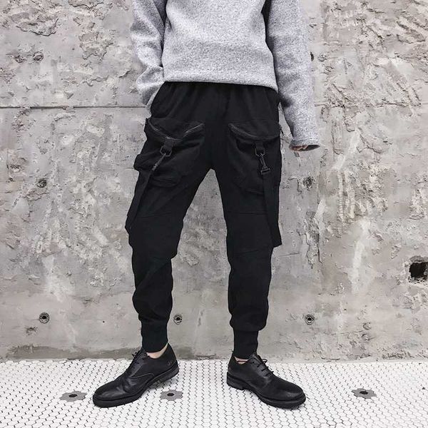 men's pants side pockets ribbons hip hop patchwork cargo ripped sweatpants joggers trousers male fashion full length harem, Black
men's pants side pockets ribbons hip hop patchwork cargo ripped sweatpants joggers trousers male fashion full length harem, Black