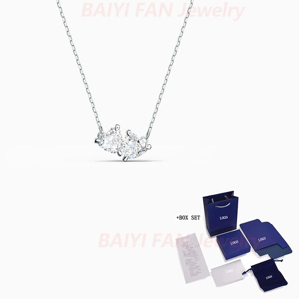 2020 fashion jewelry swa new attract soul necklace modern crystal like two hearts decorated crystal women romance jewelry gift, Silver
2020 fashion jewelry swa new attract soul necklace modern crystal like two hearts decorated crystal women romance jewelry gift, Silver