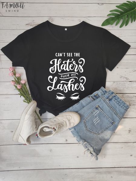 cant see the haters flutter sleeve over my lashes t shirt makeup shirt artist eyelashes funny graphic women fashion tee tumblr slogan, White
cant see the haters flutter sleeve over my lashes t shirt makeup shirt artist eyelashes funny graphic women fashion tee tumblr slogan, White