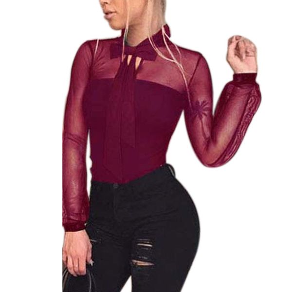 newly women long sleeved jumpsuit bow lace mesh 1-piece perspective shirt spring summer fdm, Black;white
newly women long sleeved jumpsuit bow lace mesh 1-piece perspective shirt spring summer fdm, Black;white