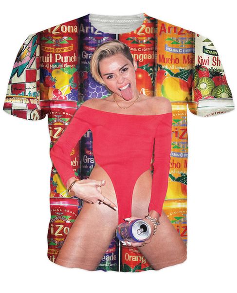 men/womens fashion miley cyrus arizona iced tea 3d print harajuku style t shirt plus size style outfit funny 3d t-shirt u1202, White;black
men/womens fashion miley cyrus arizona iced tea 3d print harajuku style t shirt plus size style outfit funny 3d t-shirt u1202, White;black