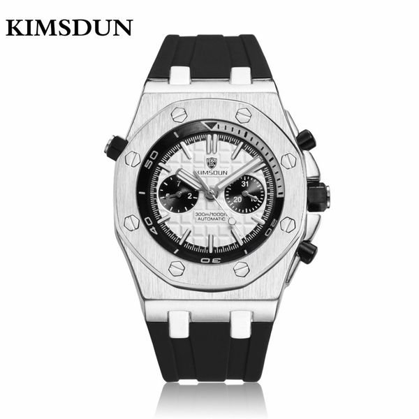 kimsdun automatic mechanical watch men top sport self-wind mens watches rubber strap casual sport watch, Slivery;brown
kimsdun automatic mechanical watch men top sport self-wind mens watches rubber strap casual sport watch, Slivery;brown