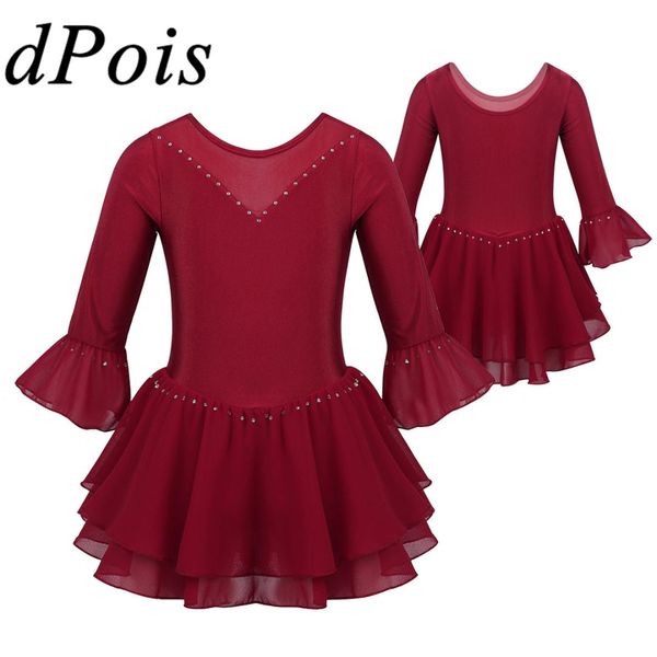 kids girls shiny ballet dance gymnastics leotard dress child ballerina flare sleeves mesh rhinestone figure skating dancer skirt, Black;red
kids girls shiny ballet dance gymnastics leotard dress child ballerina flare sleeves mesh rhinestone figure skating dancer skirt, Black;red
