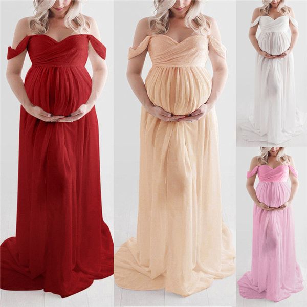 women pregnant dress off shoulder solid maternity dresses pgraphy props summer pshoot dress dropshipping, Black;gray
women pregnant dress off shoulder solid maternity dresses pgraphy props summer pshoot dress dropshipping, Black;gray