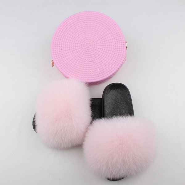 women fluffy furry slippers women colorful jelly shoulder bag shoes sets ladies real fur slides candy crossbody round purse, Black
women fluffy furry slippers women colorful jelly shoulder bag shoes sets ladies real fur slides candy crossbody round purse, Black
