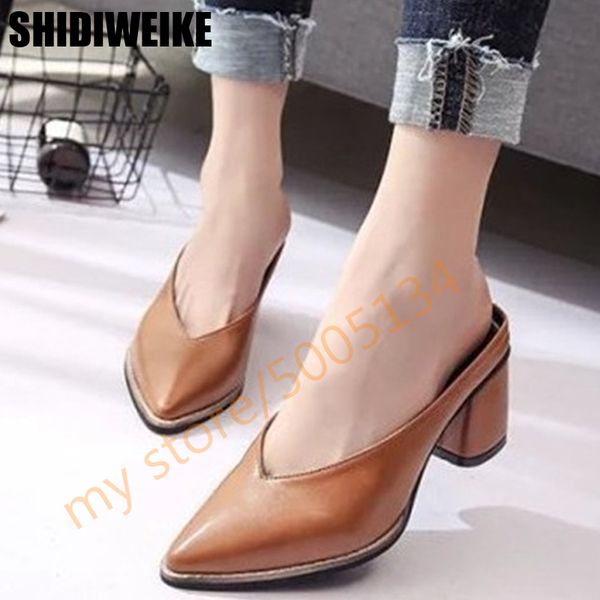 slippers 2021 arrival summer solid women pointed toe square heel ladies slides fashion mules shoes zapatos mujer, Black
slippers 2021 arrival summer solid women pointed toe square heel ladies slides fashion mules shoes zapatos mujer, Black