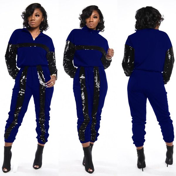 casual outfits tracksuit women patchwork striped sequins autumn two piece set and pants ensemble femme dos piezas, White
casual outfits tracksuit women patchwork striped sequins autumn two piece set and pants ensemble femme dos piezas, White