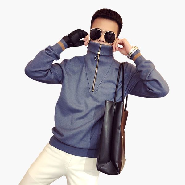 male korean version of the trend of fast-handed vibrating network red with the high-necked men's sweaters wild slim sweater male, White;black
male korean version of the trend of fast-handed vibrating network red with the high-necked men's sweaters wild slim sweater male, White;black